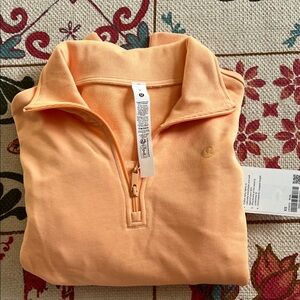 Lululemon cotton terry tennis half zip sweatshirt